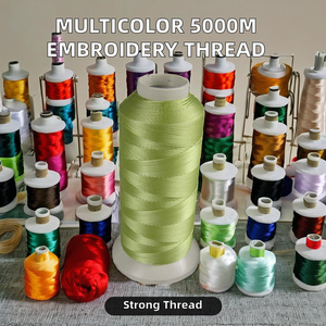 Haute ténacité 108d/2 exécuteurs fil à broder au point de croix multicolore 5000M 100% polyester recyclé teint" - Product Image 2