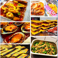 Semi-automatique Lunch-Box Tofu Plaque Film Thermoscellage machine Plateau Scellant Fast Food Conteneur