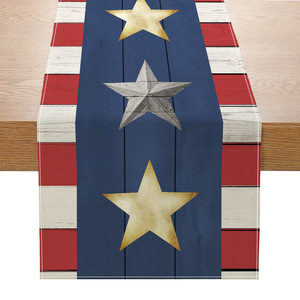 Runner da Tavola Personalizzabile con Stampa per il Giorno dell'Indipendenza, Decorazione <span class=keywords><strong>Vintage</strong></span> per <span class=keywords><strong>Cucina</strong></span>, Sala da Pranzo e Feste - Product Image 4