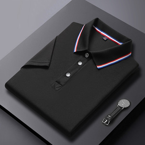 เสื้อโปโลแขนสั้นถักสำหรับผู้ชาย ปักโลโก้ 180GSM ผ้าโพลีเอสเตอร์ 100% เสื้อกอล์ฟ/ชุดทำงาน - Product Image 5