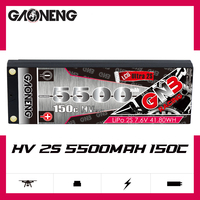GNB GAONENG 5500MAH 2S HV 7.6V 150C LCG 16.5mm Stick Pack 5.0mm Bullet Hard Case RC LiPo Battery 1:10 Skala Mobil RC Brushless