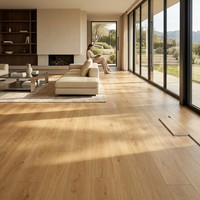 Revêtement de sol SPC gris moderne avec sous-couche silencieuse IXPE, planches de vinyle rigides pour la rénovation intérieure d'appartements