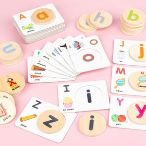 Juego de Memoria de Madera Inspirado en Montessori, Desarrollo de Habilidades Cognitivas y Verbales, Tarjetas de Aprendizaje - Product Image 1