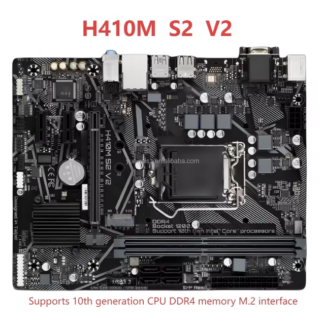 H410M S2H V2 DDR4 Gaming Motherboard LGA1200 Support 10th Gen CPU 64 Double Channel SATA Micro-ATX Desktop PC New VGA