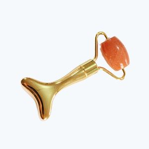 Outil de massage facial en forme de queue de poisson, rouleau en aventurine rouge, logo personnalisé, rouleau facial en jade - Product Image 5