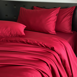 Juego de Ropa de Cama Nórdica de Satén de Algodón de Fibra Larga 100S, 500TC 600TC, Juego de Funda Nórdica <span class=keywords><strong>Bicolor</strong></span>, Juego de Sábanas Tamaño Queen - Product Image 6