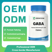 Capsules de GABA Pureté 99% - Supplément d'acide gamma-aminobutyrique pour adultes, Fournisseur d'usine OEM/ODM Vente en gros