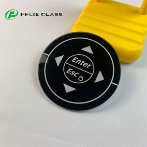 OEM Usine Personnalisée 147*87*5mm Noir Sérigraphie Cadre en Verre Poli Panneau en Verre Socket Panneau en Verre - Product Image 3