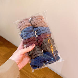 100 قطعة من رباط الشعر النايلون الملون عالي المرونة للنساء والفتيات، تصميم أوروبي-أمريكي عصري من ماركة KJ - Product Image 6