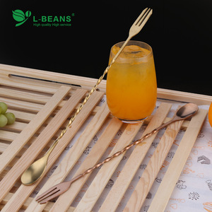 Cuchara de Bar de Acero Inoxidable L-Beans de 32 cm de Largo, Utensilio para Mezclar Cócteles, Juego de Cuchara y Tenedor - Product Image 5