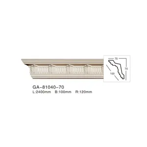 Cornice với chất lượng cao-polyurethane vương miện đúc cornice cho trần