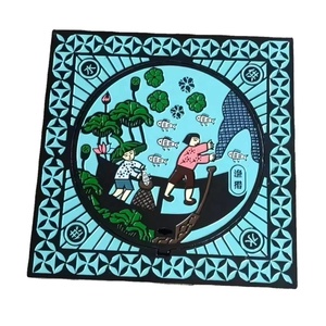 Không thấm nước en124 D400 cũng dễ uốn sắt cửa cống Bìa vuông mô hình graffiti MaxIn mx100055 Đen bitum bề mặt cho đường - Product Image 2