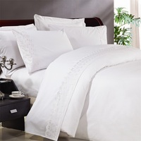 Juego de ropa de cama KOSMOS, juego de sábanas con bordado de encaje de polialgodón, fábrica