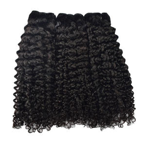 Extensions de cheveux humains vierges indiens Jerry Curly, super double drawn, <span class=keywords><strong>tissage</strong></span> machine double <span class=keywords><strong>trame</strong></span>, toutes couleurs, pour femmes YEUNG BEAUTY No - Product Image 6