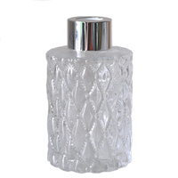 Nouveau flacon d'aromathérapie de 30ml 50ml 100ml 130ml 200ml bouteille en verre diffuseur de roseau transparent de forme carrée avec bouchon