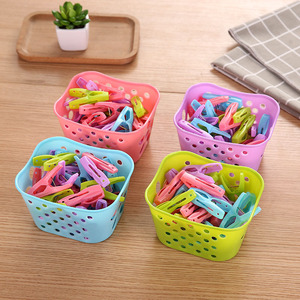 30 mollette in plastica <span class=keywords><strong>per</strong></span> bucato, organizer portaoggetti <span class=keywords><strong>per</strong></span> panni e asciugamani, clip a molla con cesto appendiabiti - Product Image 3