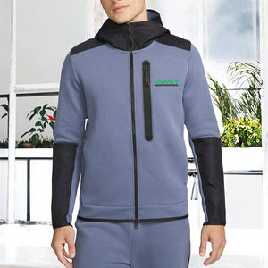 Sudadera con Capucha Extra Grande para Hombre, Cómoda, Ajustada, Informal, para Gimnasio, con Capucha, Sudadera de Forro Polar Lisa al por Mayor - Product Image 2