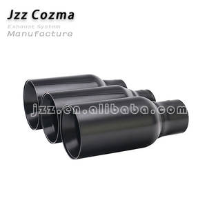 Embout d'échappement universel de remplacement pour pièces automobiles, en acier inoxydable 304, diamètre 1,97 pouces, entrée 3 pouces, sortie 7 pouces, longueur 7 pouces, embout d'échappement noir pour camion - Product Image 5