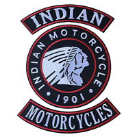 Parches Termoadhesivos Grandes con Bordado de Motociclistas Indios para Chaquetas de Moto, Insignias y Decoración Trasera de Ropa