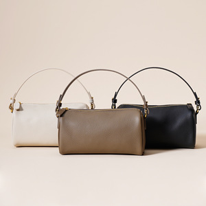 ODM&OEM 2026 Custom Wholesale Supplier Genuine Leather Zipper <b>Pillow</b> Shape Trendy New Design Crossbody Bags Women's Handbags - Product Image 1
