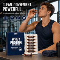 Minuman Protein Whey Cair Suplemen Protein Nutrisi Olahraga Pendukung Otot Pendukung Energi Siap Minum Portabel Alami
