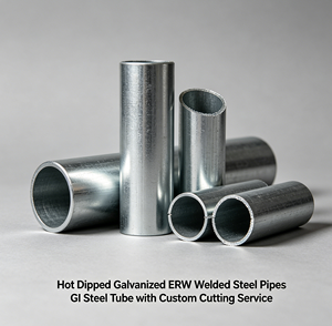Tuyaux en acier galvanisé à chaud soudés par électrosoudage (ERW) avec service de découpe sur mesure - Product Image 1