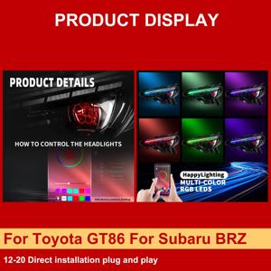 Faro RGB DRL con Controllo App <span class=keywords><strong>J</strong></span> ONE per Toyota GT86 e Subaru BRZ 2012-2020, Aggiornamento Retrofit Plug and Play, Coppia - Product Image 3