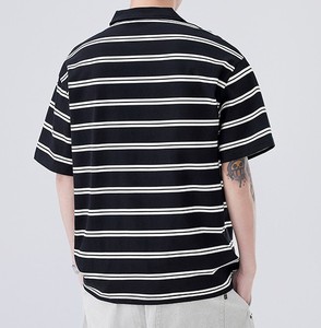 Tùy Chỉnh Cổ Điển Tất Cả Các Trong Màn Hình In Dệt Kim Đường Phố Mặc T-Shirt 100% Cotton 280 Gram Lỏng Phù Hợp Sọc Trống Thiết Kế Của Nam Giới - Product Image 2
