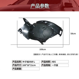 แผ่นบังโคลนรถยนต์เมอร์เซเดส-เบนซ์ เอส-คลาส W223 รุ่น 2236900300 วัสดุ ABS สำหรับด้านหน้าและด้านหลัง ซ้ายและขวา - Product Image 4