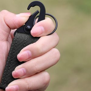 Gancho de hebilla de mosquetón de nailon táctico multifuncional llavero fuerte con clip de cinturón colgante de correas Molle - Product Image 3