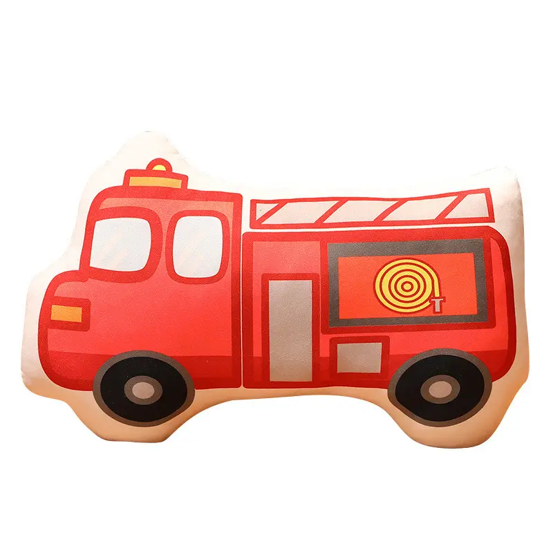 Children Plush Toy Fire Truck Stuffed Soft Toy Custom Stuff Car Plush Bus Oem Toys