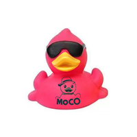 Ensemble de canards en caoutchouc mélangés de 3 pouces respectueux de l'environnement avec logo personnalisé jouets multicolores pour les fêtes de baby shower