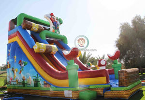 <span class=keywords><strong>Mario</strong></span> thème toboggan gonflable fête jouets dessin animé enfants <span class=keywords><strong>Mario</strong></span> <span class=keywords><strong>jeu</strong></span> de toboggan amusant gonflable - Product Image 2