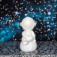 Figurine d'ours de Noël en résine DIY populaire en gros pour enfants et adultes, à peindre avec la technique de coulée de peinture fluide