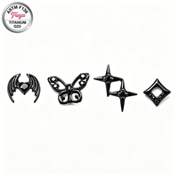 Boucles d'oreilles Freya en titane ASTM F136 plaqué PVD noir, hypoallergéniques, pour cartilage, hélix, tragus, labret, bijoux de piercing corporel, vente en gros