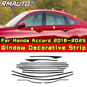 แถบตกแต่งหน้าต่างรถยนต์ สแตนเลส สำหรับกรอบประตูภายนอก สำหรับ Honda Accord 2018-2025 ชุดแต่งรถยนต์ อุปกรณ์ตกแต่งรถยนต์ - Product Image 2