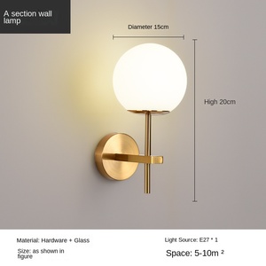 กระจกติดผนังสไตล์นอร์ดิก3W LED แบบเรียบง่ายทันสมัยสำหรับบ้านสำหรับห้องนั่งเล่นทางเดินห้องนอนการออกแบบที่สร้างสรรค์ทำจากทองเหลือง - Product Image 2