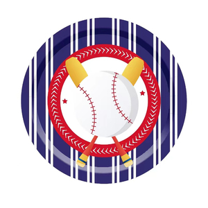 ชุดอุปกรณ์จัดงานวันเกิดธีมเบสบอล DAMAI สีน้ำเงินและสีแดง พร้อมผ้าปูโต๊ะ ป้ายตกแต่ง และที่ประดับเค้กสำหรับงานปาร์ตี้เด็ก - Product Image 4