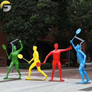 뜨거운 판매 다채로운 표면 수지 지방 레이디 조각 쇼핑몰 야외 장식 - Product Image 2