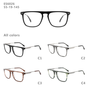 Montures optiques classiques carrées pour hommes Teenyoun, en acétate et métal, en stock - Product Image 3