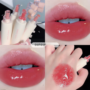 Glassa per labbra con gelatina di menta dolce tinta per labbra antiaderente per cosmetici idratante labbra liquido in cristallo rossetto coreano Gloss in vetro - Product Image 4