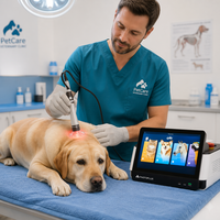 Dispositivo de Terapia Láser Veterinaria Portátil de Alta Potencia de 30 W, Láser de Diodo GaAlAs para el Alivio del Dolor