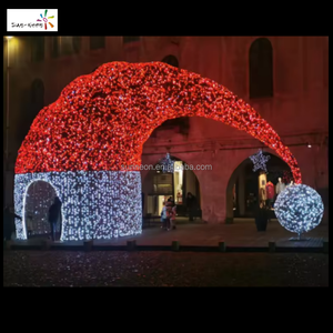 Guirlandes lumineuses du Nouvel An, grandes, imperméables, pour extérieur, chapeau de Père Noël, décorations de Noël lumineuses. - Product Image 4