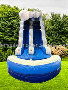 Tobogán Acuático Inflable con Piscina de Chapoteo, Ola Azul, para Fiestas en el Jardín, Grado Comercial para Alquiler, Venta Directa de Fábrica - Product Image 6