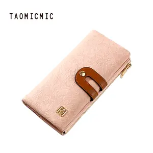 2021 Fashion Multifunction Women Pink Clutch Bag Fold Wallets For Women Design