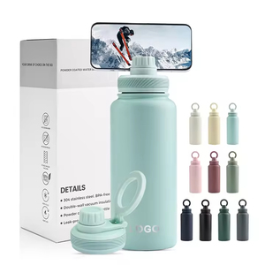 Fabricante personalizado 1000ml botella de agua de acero inoxidable 18/8 doble pared aislado al vacío soporte magnético para teléfono vaso deportivo - Product Image 2