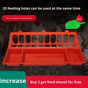 Mangeoire et <span class=keywords><strong>abreuvoir</strong></span> intégrés pour volailles Wanqing, nouveau modèle <span class=keywords><strong>rectangulaire</strong></span> en <span class=keywords><strong>plastique</strong></span>, bac d'alimentation pour canards et oies, modèle haut WQ-01, 1 an - Product Image 2