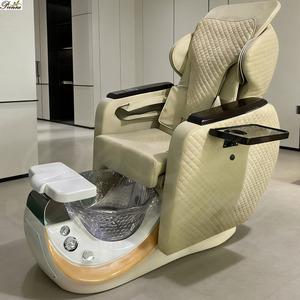Sillón de Pedicura Moderno de Diseño Individual/Doble, Color Beige, Fibra de Vidrio, Purjet Cleo, con Masaje de Espalda, Venta al por Mayor - Product Image 4