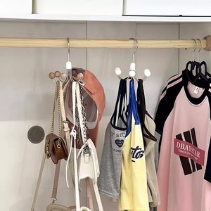 Organizador de Armario Giratorio de 360 Grados con Seis Ganchos de Metal Pulido para Uso en el Hogar y Dormitorio - Product Image 4