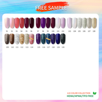 Prix d'usine, 120 couleurs, gel UV hautement pigmenté, non toxique, pour nail art, gel coloré pour ongles